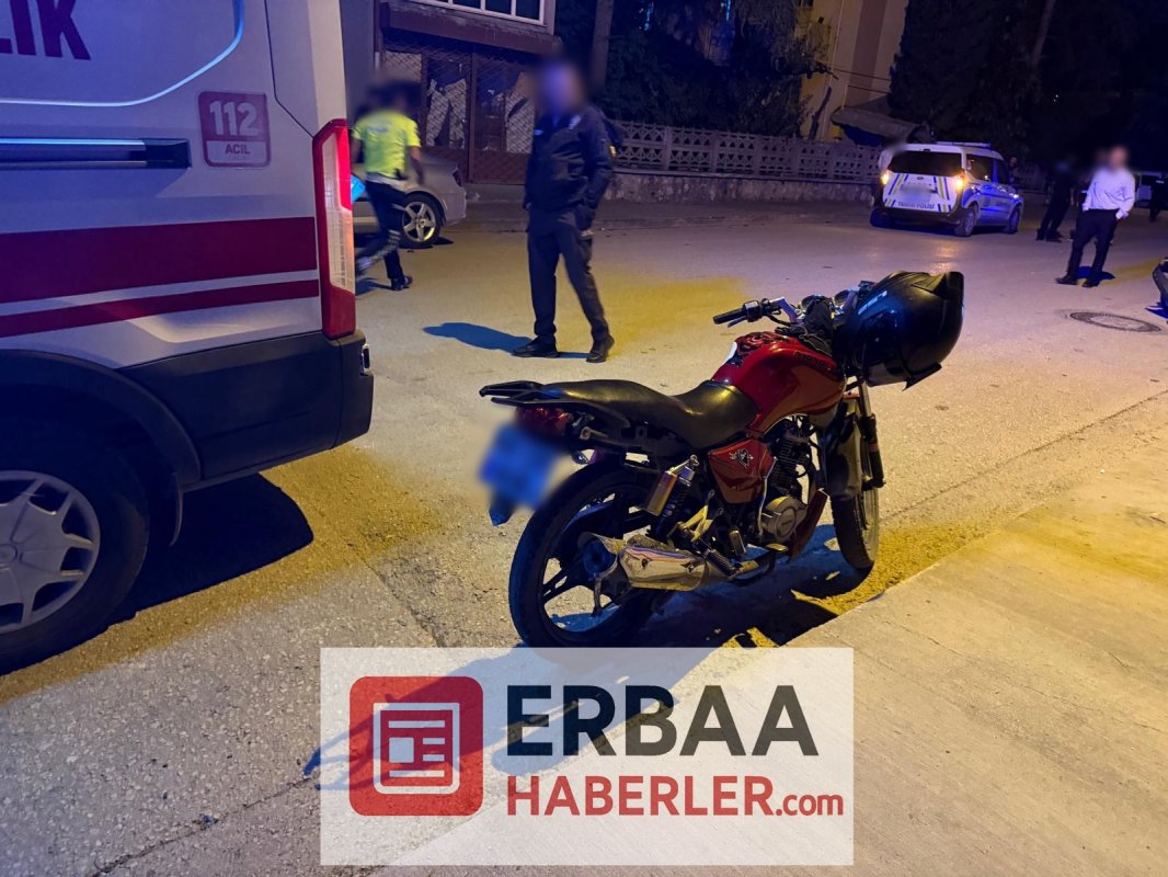 Kontrolden Çıkan Motosiklet Beton Direğe Çarptı: 1 Yaralı.