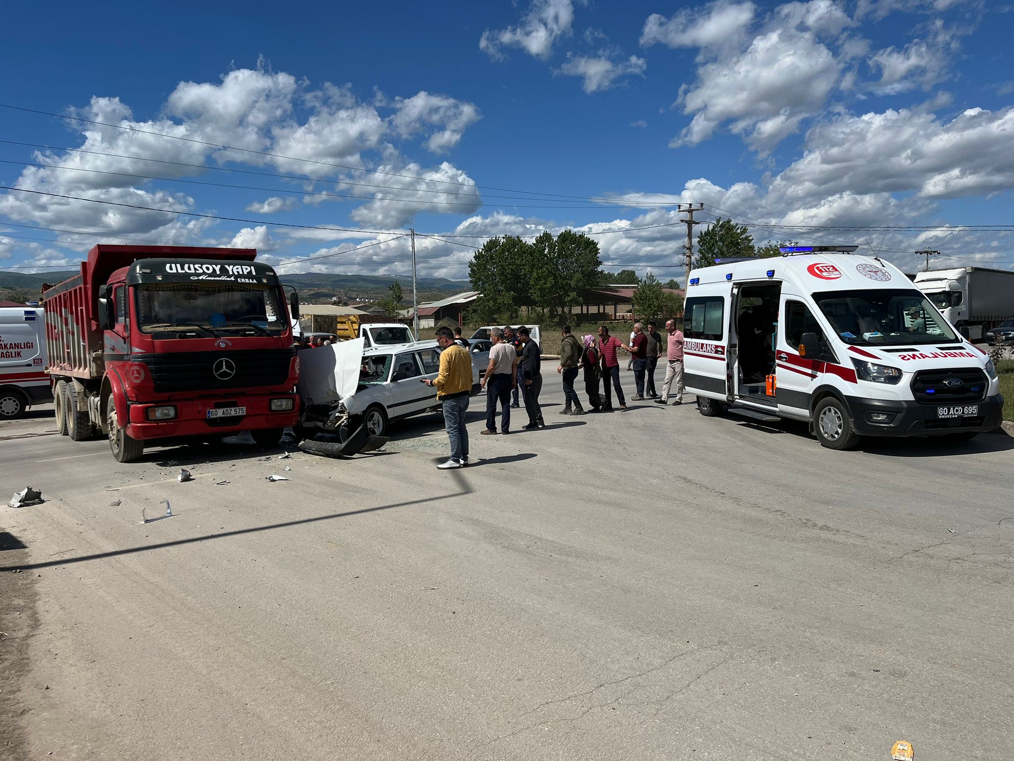 Erbaa'da Trafik Kazası 3 Yaralı.