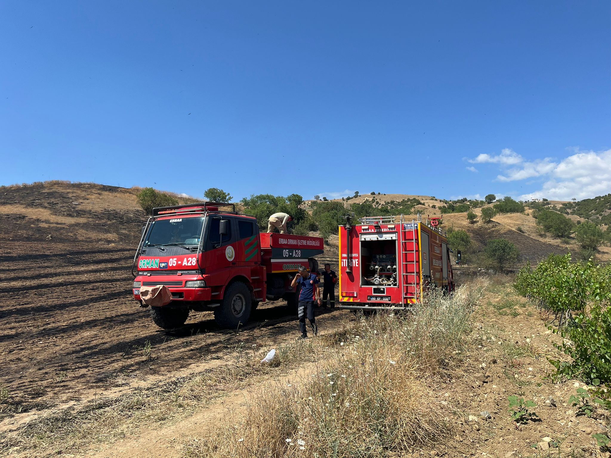 Erbaa’da Değirmenli Köyü’nde Tarım Arazisinde Yangın – Ekipler Seferber Oldu.