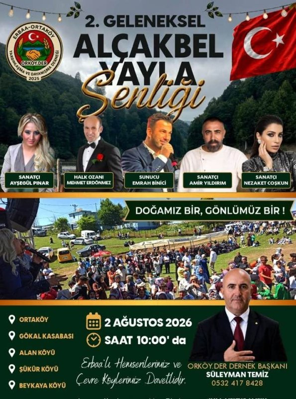 2. Geleneksel Alçakbel Yayla Şenliği Yarın Düzenlenecek.