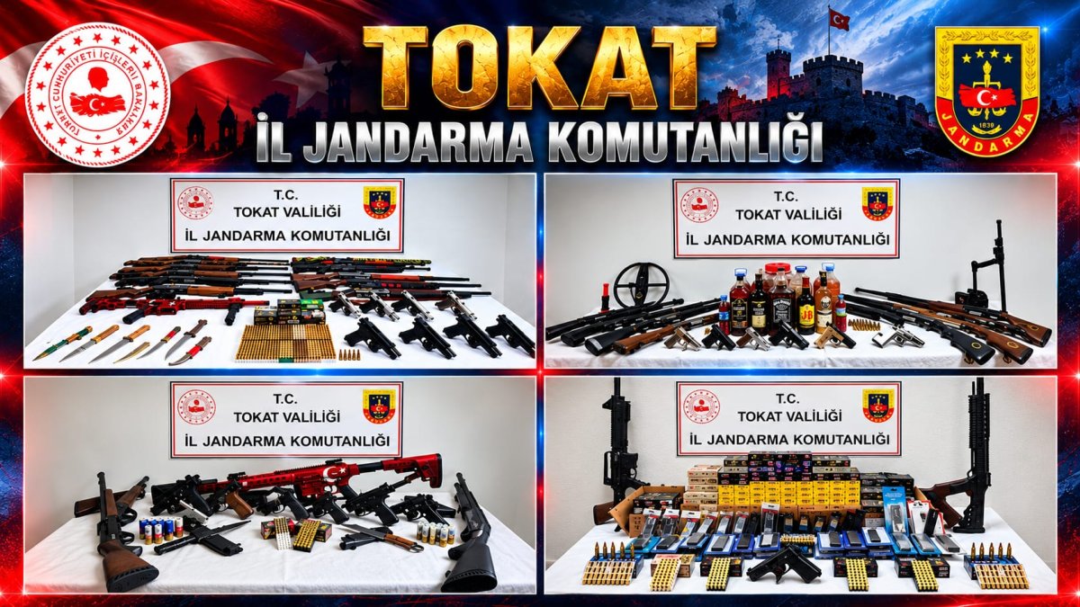 Tokat’ta Yasadışı Silahlanmaya Operasyon: Çok Sayıda Silah ve Mühimmat Ele Geçirildi