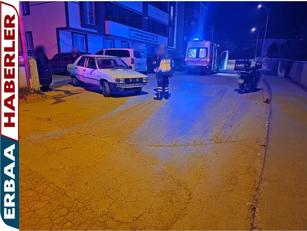 Erbaa’da Gece Yarısı Kaza: Motosiklet Sürücüsü Yaralandı.