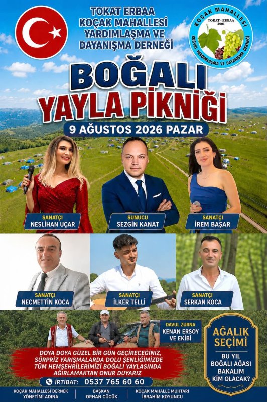 Boğalı Yayla Pikniği 9 Ağustos’ta Düzenlenecek