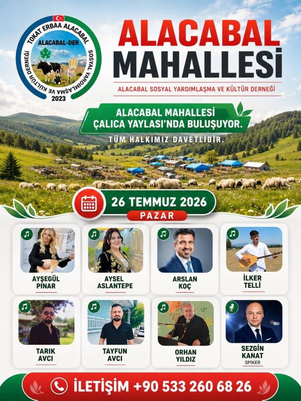 Alacabal Mahallesi Çalıca Yaylası'nda Buluşuyor.